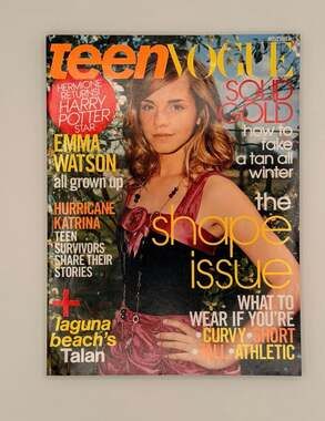 Lot of 5 Y2K 2005 Teen Vogue Magazines Emma Watson Lindsay Lohan Nicole Richie